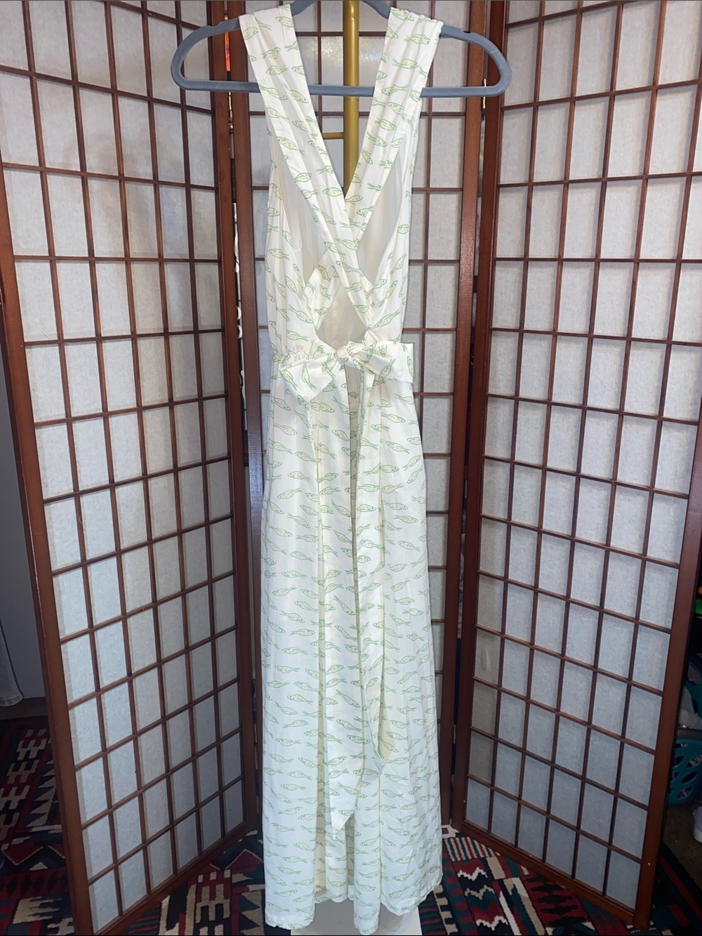 a new day Cross Back Maxi with Green Fish
